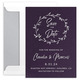 Wreath on Shimmer Save the Date Cards Image 5 of 14